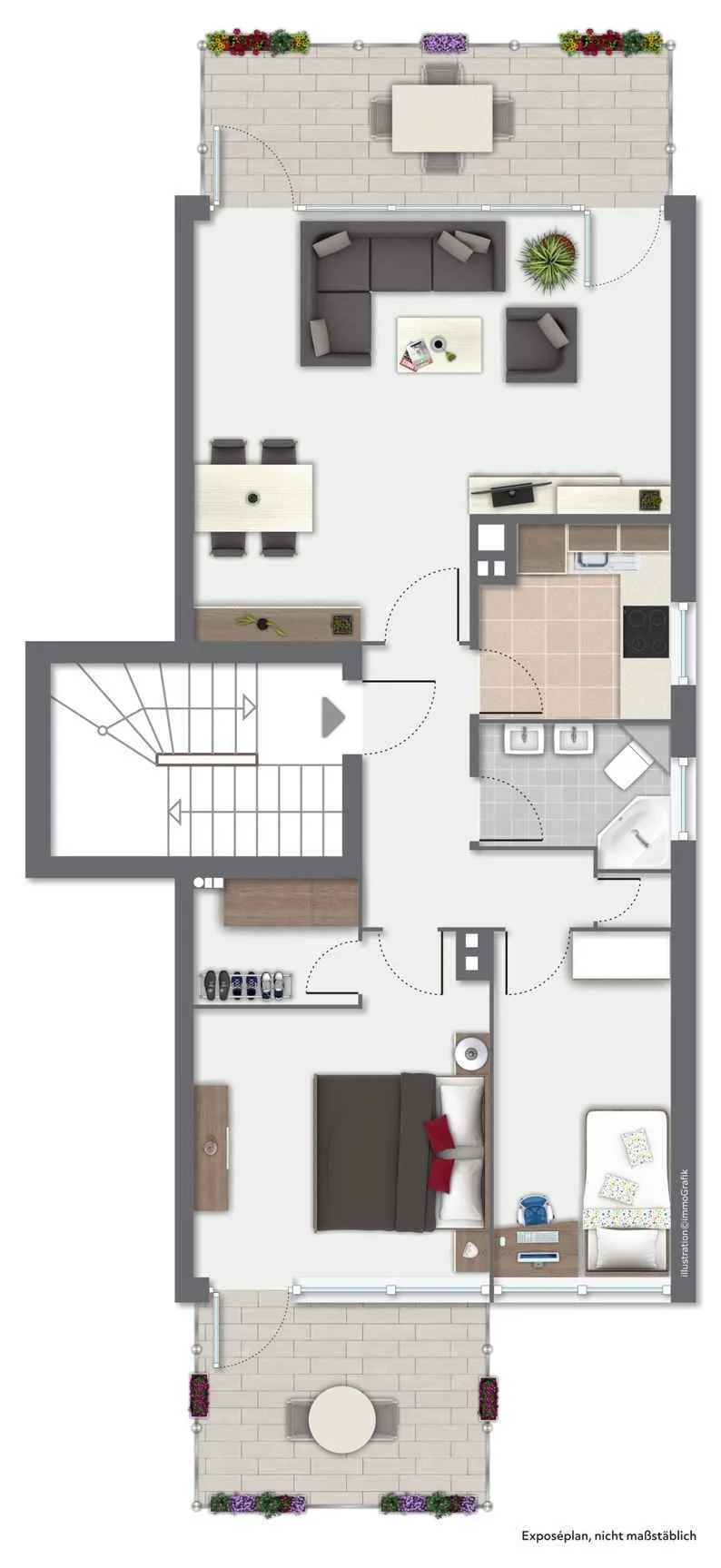 Immobilienangebot - Hamburg Marienthal - Alle - Kapitalanleger aufgepasst ! Zwei gepflegte Wohnungen, 1 und 3 Zimmer, im Paket in Hamburg-Marienthal