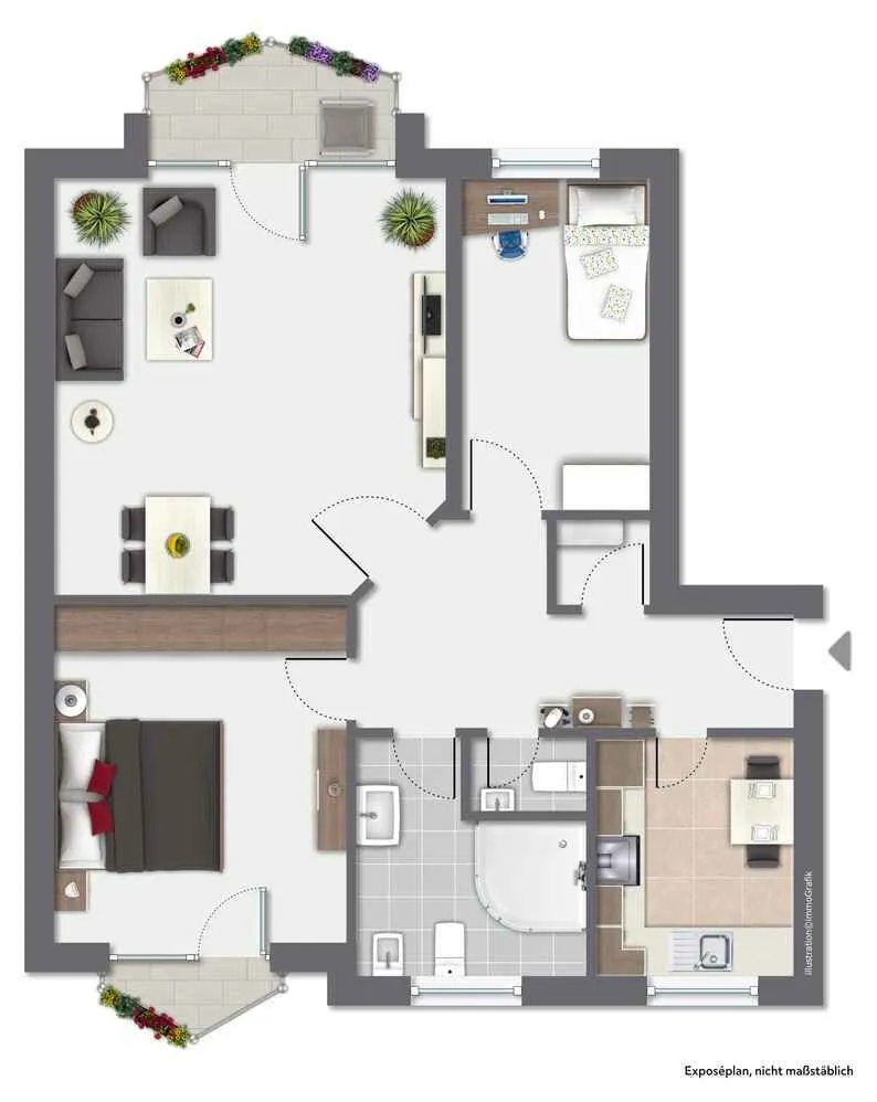 Immobilienangebot - Hamburg - Alle - Top gepflegte 3- Zimmerwohnung inkl. Tiefgaragenstellplatz im Herzen von Hamburg -Wellingsbüttel