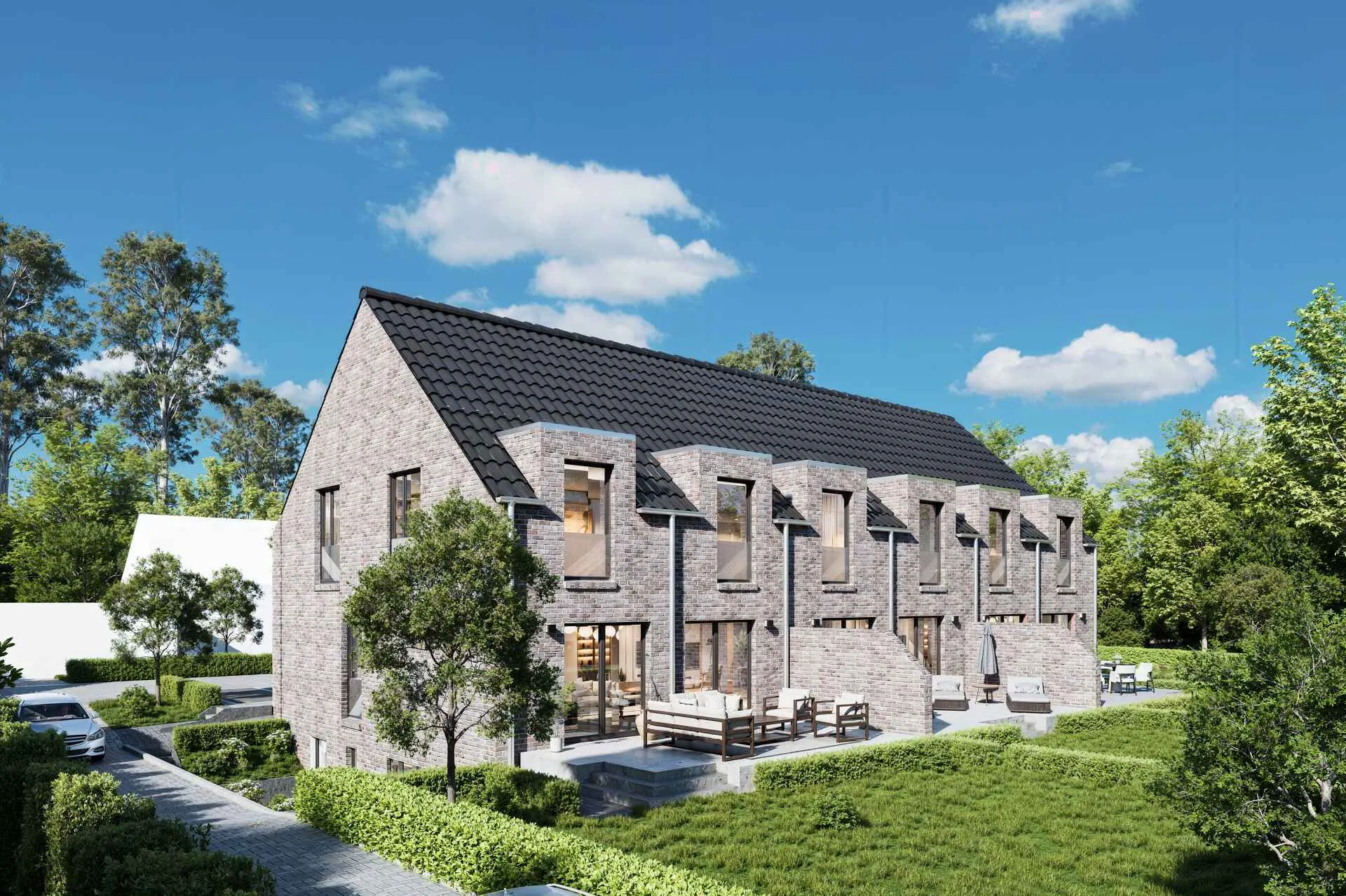 Immobilienangebot - Buchholz in der Nordheide - Alle - Exklusives Neubau-Reihenmittelhaus in Massivbauweise mit Keller, Grundstück inklusive in Buchholz Hom-Seppensen